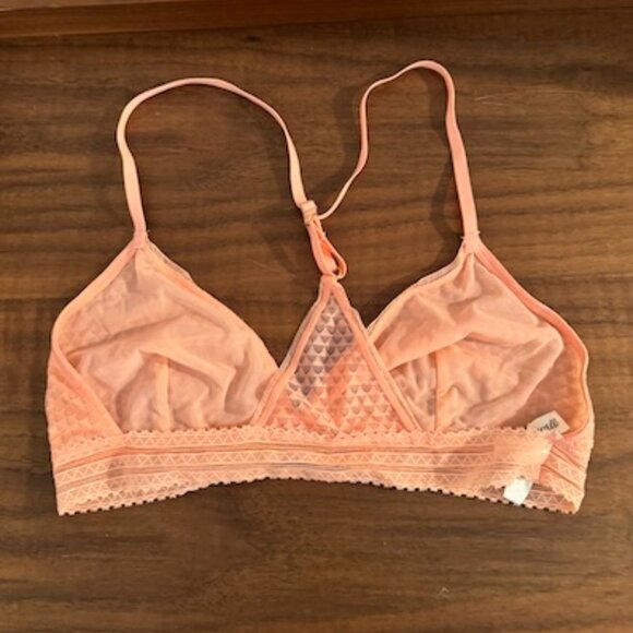 Madewell Neonish Peach Racerback Bralette Size M - Picture 2 of 5
